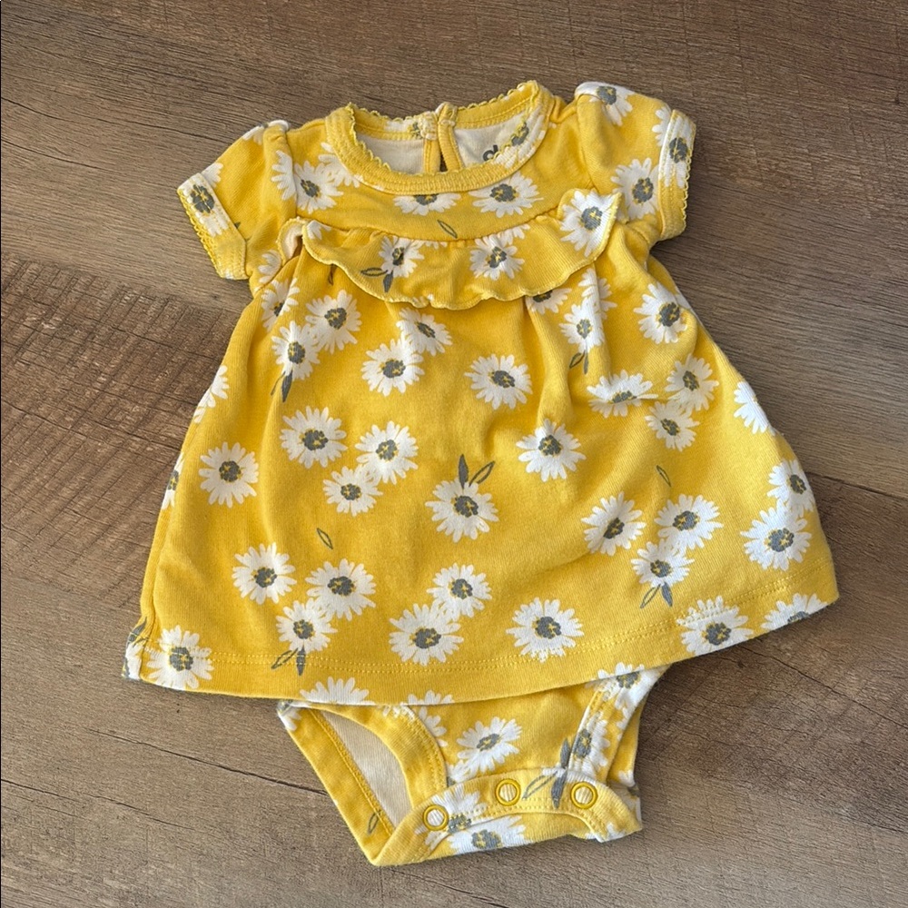 Child of Mine Yellow Floral Bodysuit